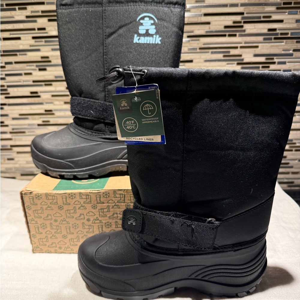 Kamik Black Insulated Rain & Snow Boots